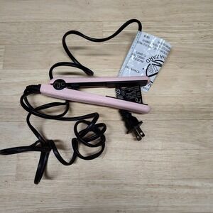 Pyt flat iron pink mini travel compact portable quick touch ups hair style